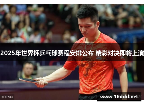 2025年世界杯乒乓球赛程安排公布 精彩对决即将上演
