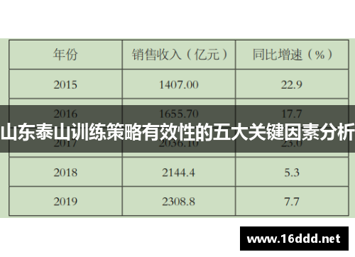山东泰山训练策略有效性的五大关键因素分析 山东泰山训练策略有效性的五大关键因素分析